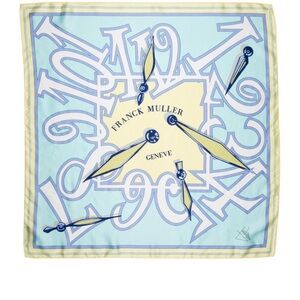 Franck Muller colorful 100% Silk Scarf in Box